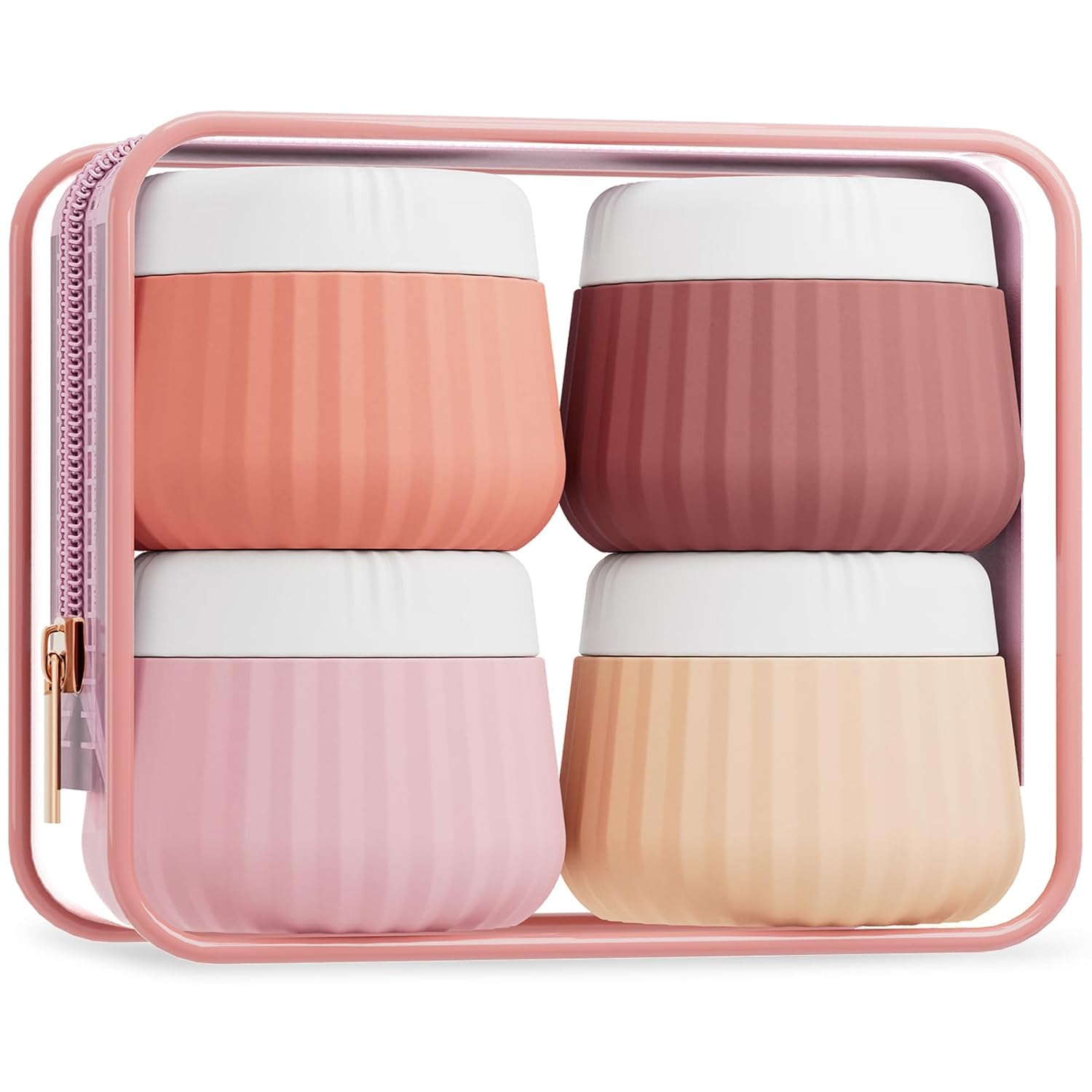 Mrsdry Travel Containers for Toiletries 4 Pack, TSA Approved Travel Size Toiletries, Portable Size Containers, With Clea