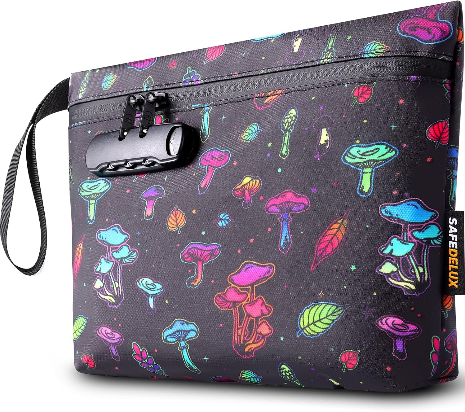 SafeDelux Smell Proof Bag with Combination Lock Travel Pouch